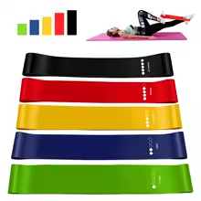 Yoga Sport Exercise Elastic Fitness Bands Ideal for Home 5 Different Levels Resistance Bands Pilates Crossfit Workout Equipment