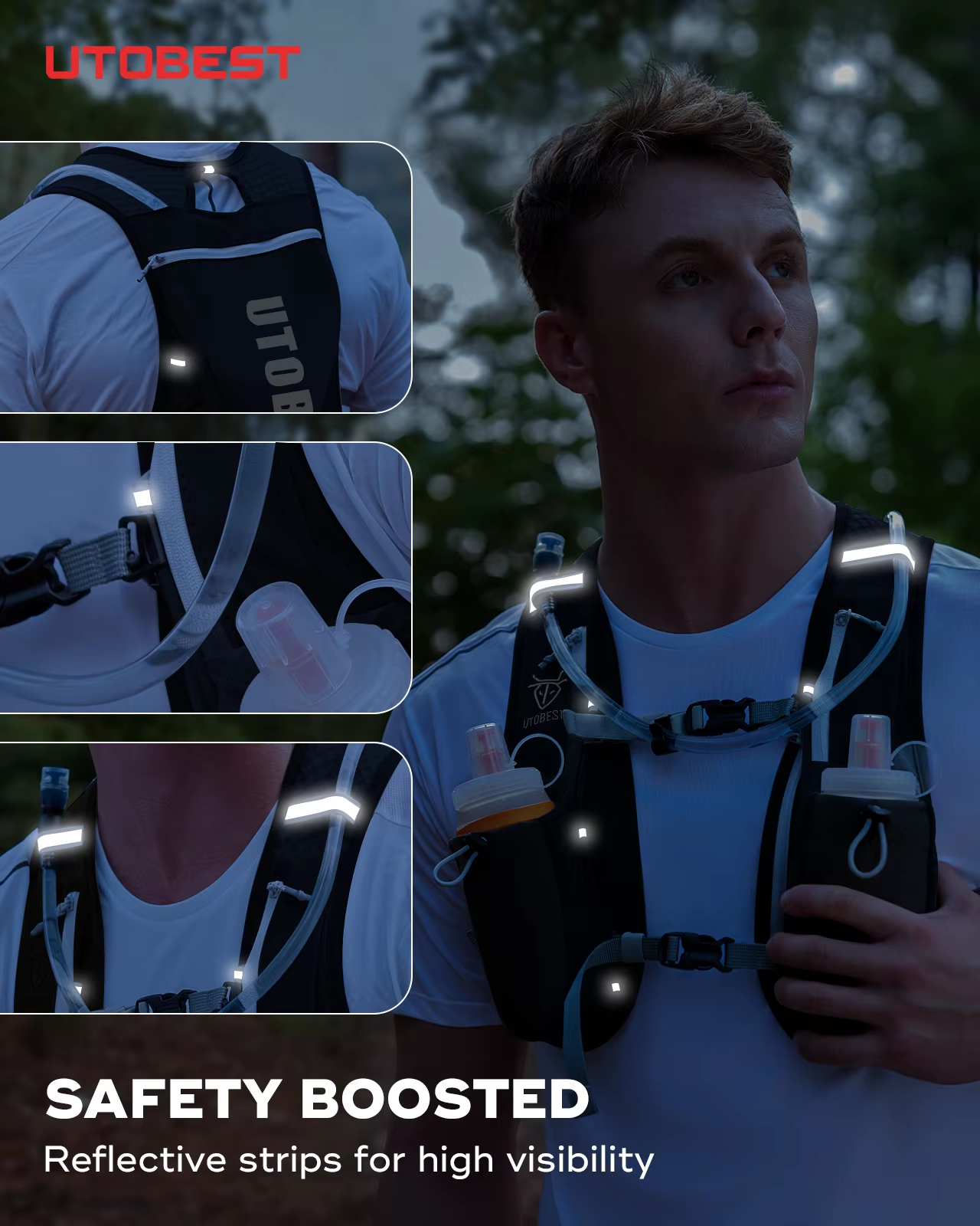 Running Backpack 5L Ultra Lightweight Hydration Vest - Breathable Functional Pack for Running, Cycling, Hiking, Marathons