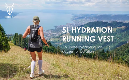 Running Backpack 5L Ultra Lightweight Hydration Vest - Breathable Functional Pack for Running, Cycling, Hiking, Marathons
