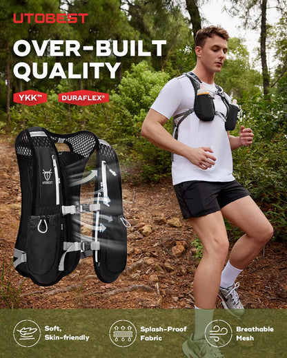Running Backpack 5L Ultra Lightweight Hydration Vest - Breathable Functional Pack for Running, Cycling, Hiking, Marathons